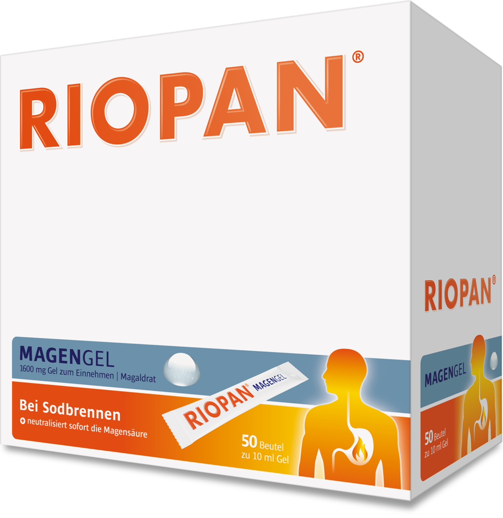 RIOPAN MAGENGEL 1600mg Gel zum Einnahmen 50 Beutel zu 10 ml Gel